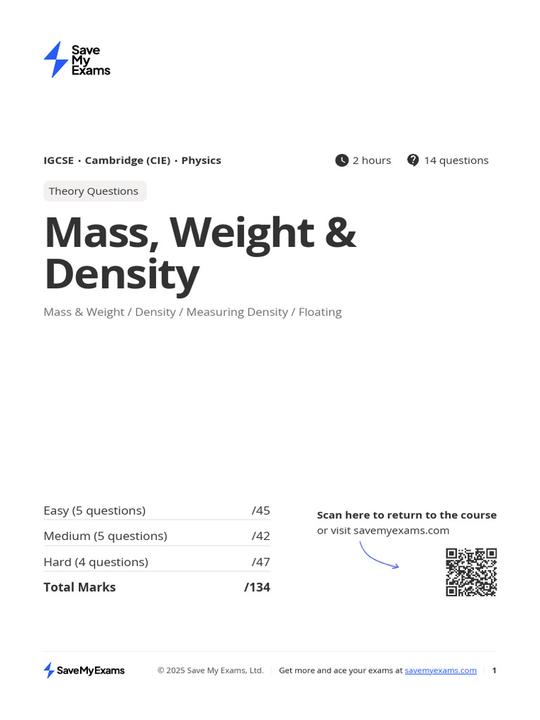 1 3 Mass Weight and Density 5DvP5z5zHNFcp8rD | PDF | Density | Weight