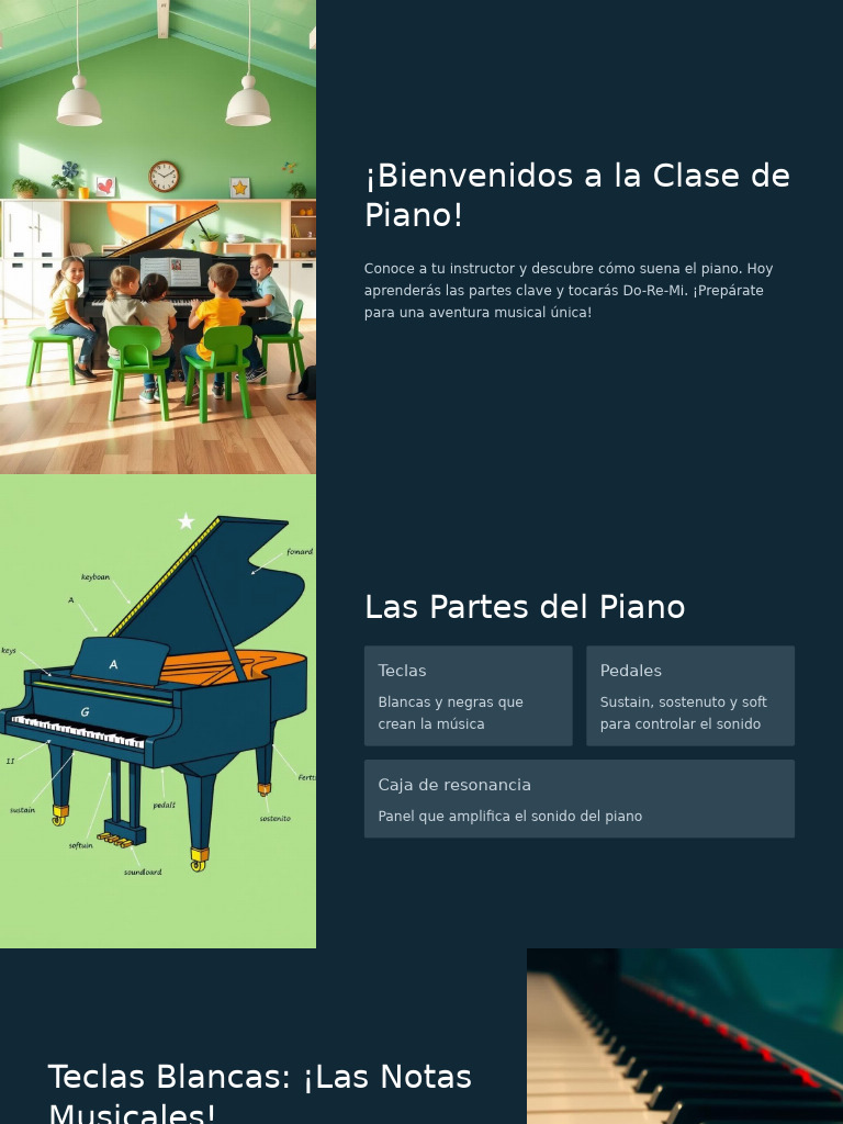 Bienvenidos A La Clase de Piano | PDF