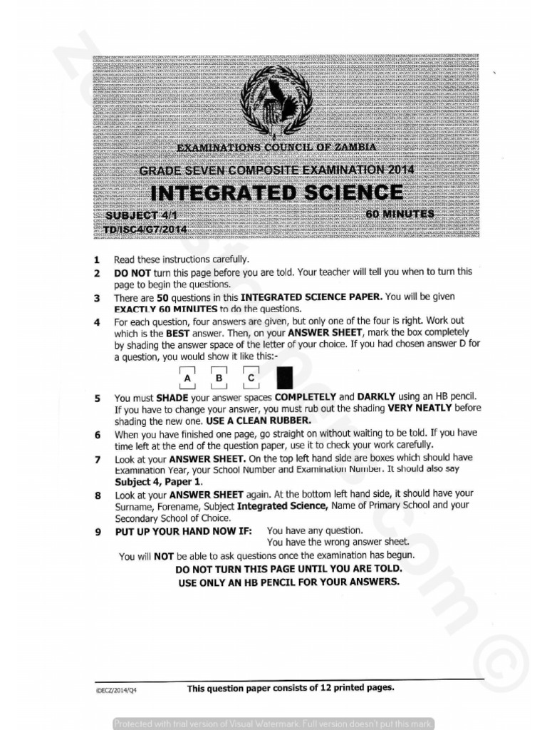 g7 Science 2013 | PDF