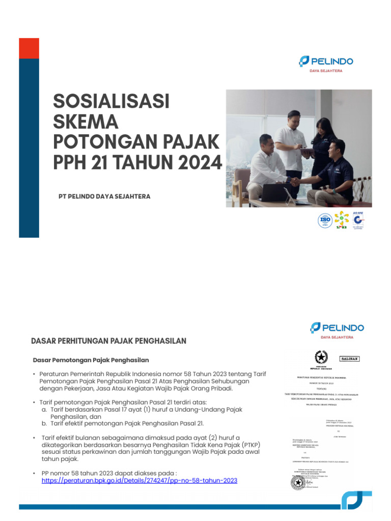 Skema PPh 21 2024 untuk PT Pelindo | PDF