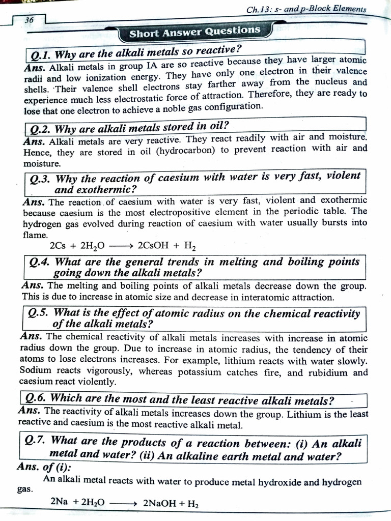 Pages From 13. S-And P Block Elements | PDF