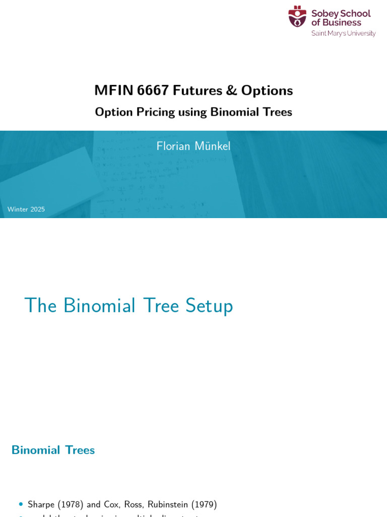 Binomial Tree Option Pricing Methods | PDF | Option (Finance) | Futures ...