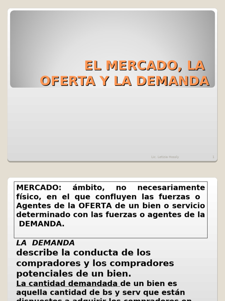 Oferta y Demanda en el Mercado | PDF | Oferta (economía) | Oferta y demanda