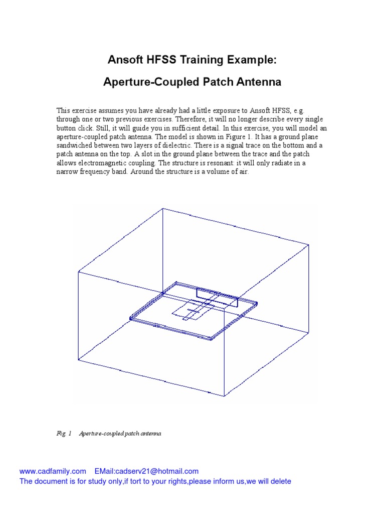 Patch Antenna Modelling in HFSS | PDF | Antenna (Radio) | Electrical ...