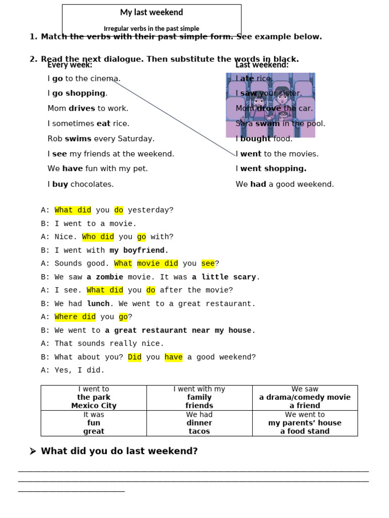 my-last-weekend-irregular-verbs-past-simple-video-movie-activities ...