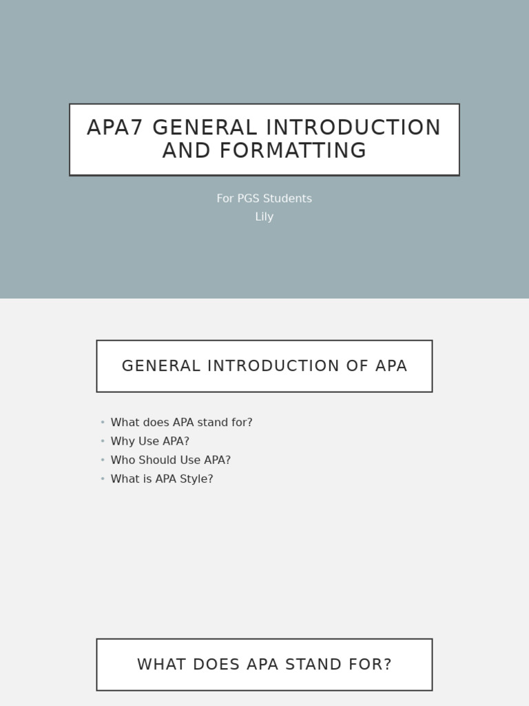Week 2-APA7 Introduction General Formatting | PDF | Apa Style | Typefaces