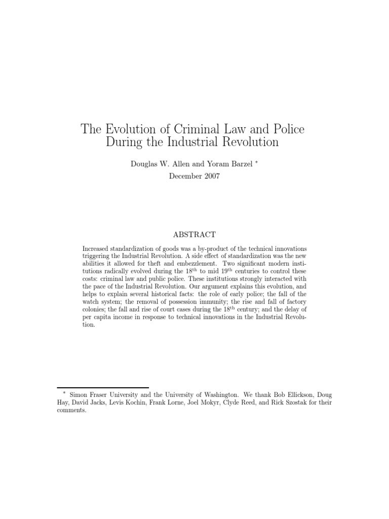 Evolution of Criminal Law and Police | PDF | Police | Crime & Violence