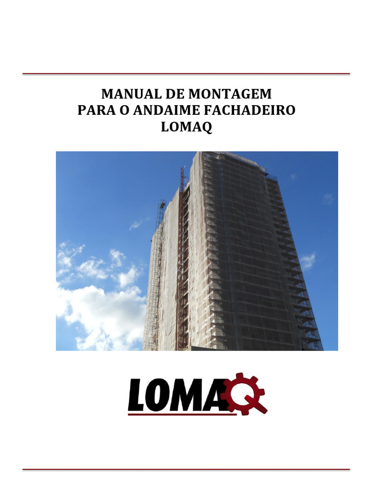 Manual Montagem Andaime Fachadeiro METAL | PDF | Andaime | Engenharia