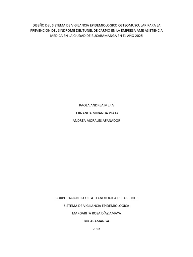 Sistema de Vigilancia Epidemiologica | PDF | Seguridad y salud ...