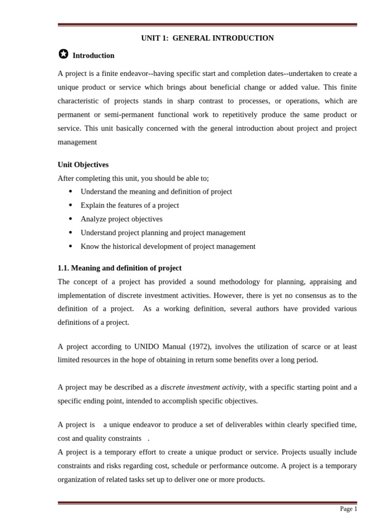 All Units of Project Analysis & Management Good | PDF | Project ...