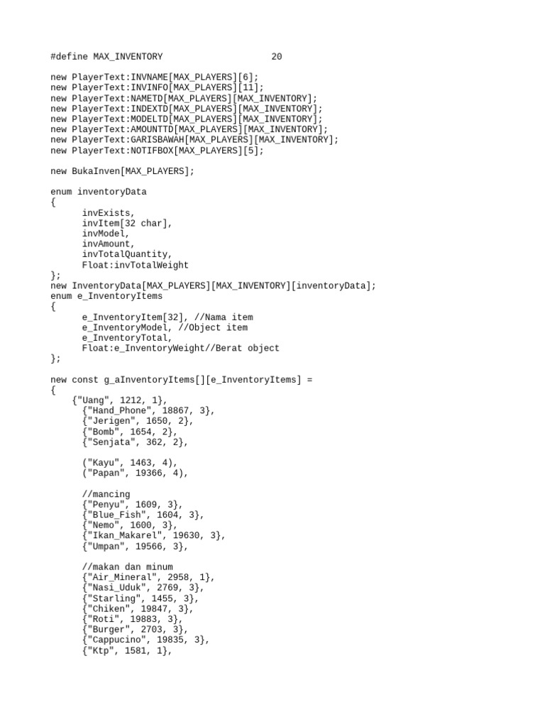 Player Inventory Management System | PDF