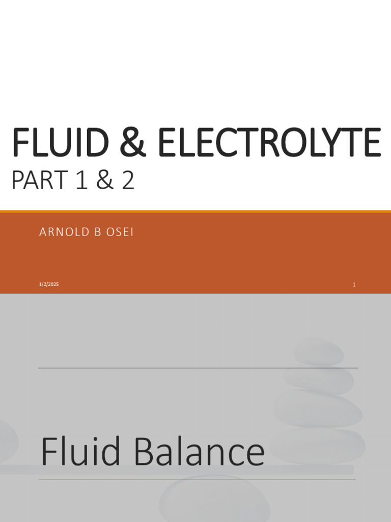 Fluid and Electrolyte Balance Overview | PDF | Angiotensin | Osmosis