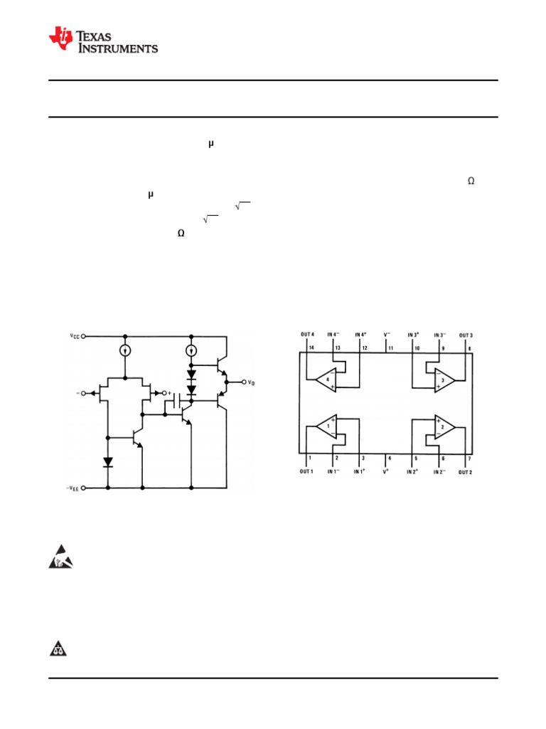 LF444 Quad Low Power Op-Amp Overview | PDF | Amplifier | Operational ...