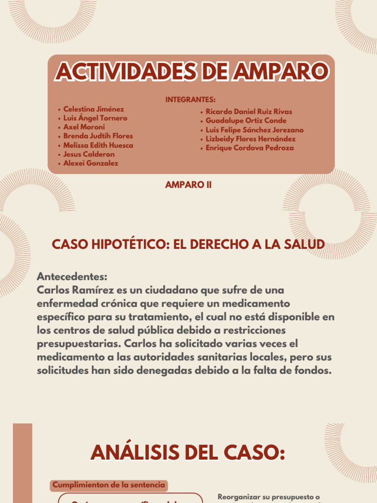 Análisis de Amparo en Derechos de Salud | PDF | Caso de ley | Justicia