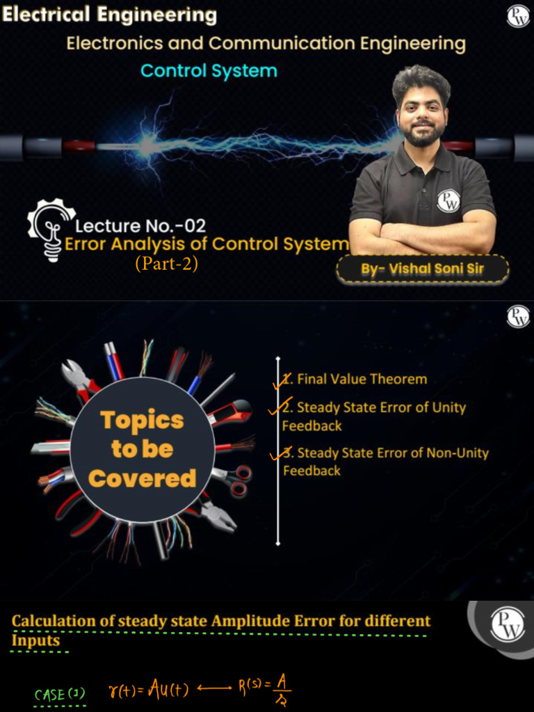 Error Analysis of Control System 02 Class Notes - Note | PDF
