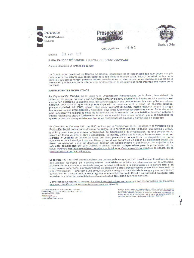 Circular 081 de 2011 | PDF