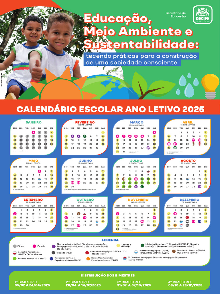 Calendário A4 Ano Letivo 2025 - 250413 - 164324 | PDF
