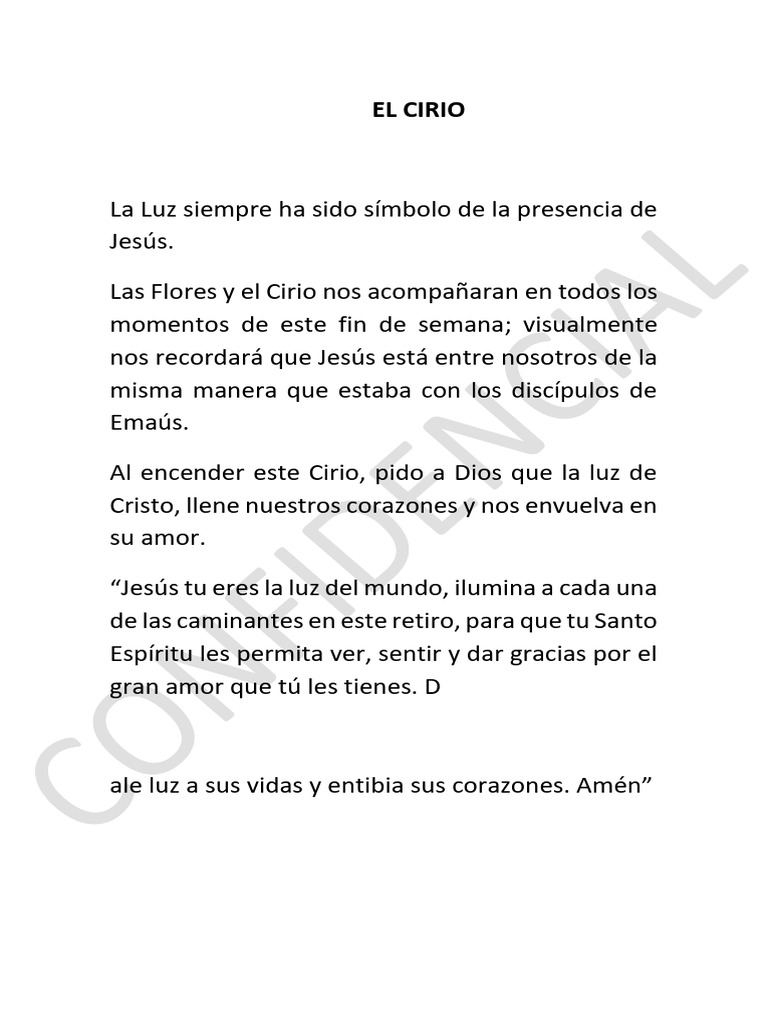 Luz y Amor en el Retiro Espiritual | PDF