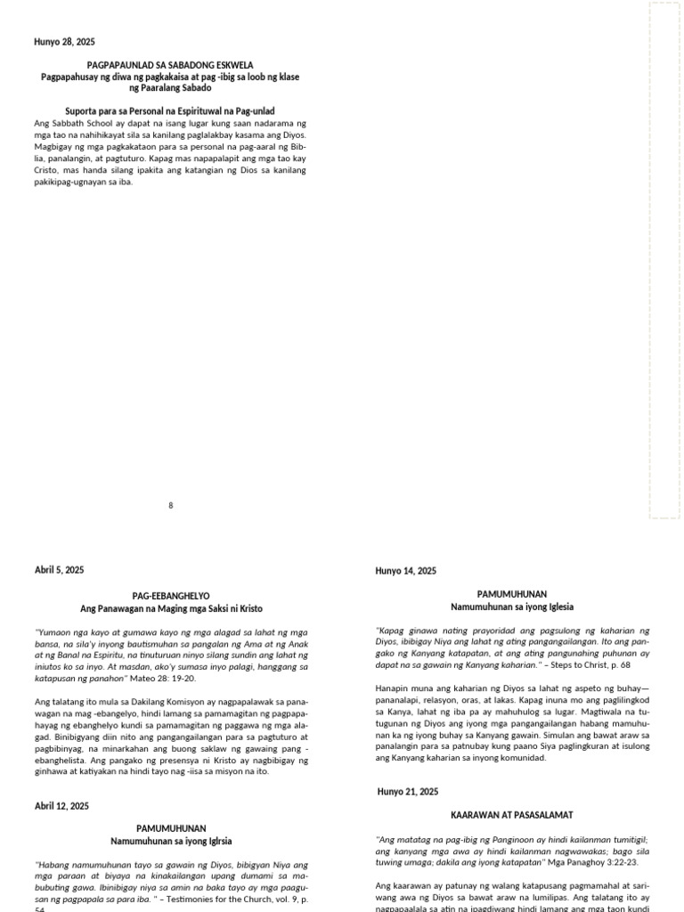 SS-PROMOTIONAL 2025 TAGALOG 2nd Quarter Final | PDF