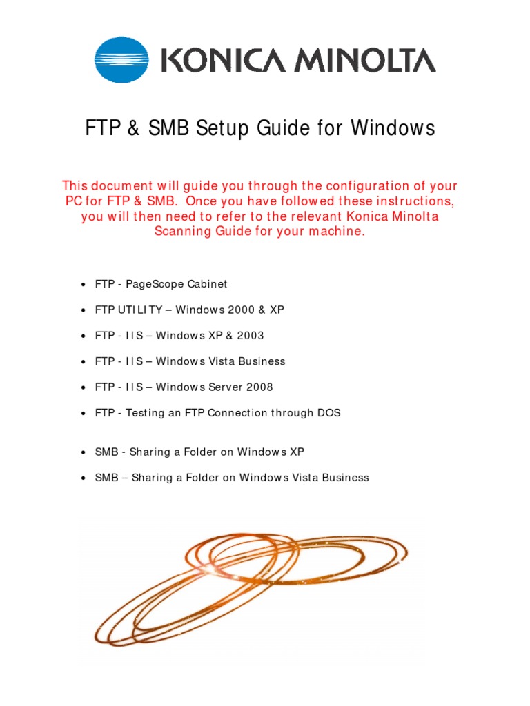 Konica Minolta FTP & SMB Setup Guide For Windows V1.2 PDF File
