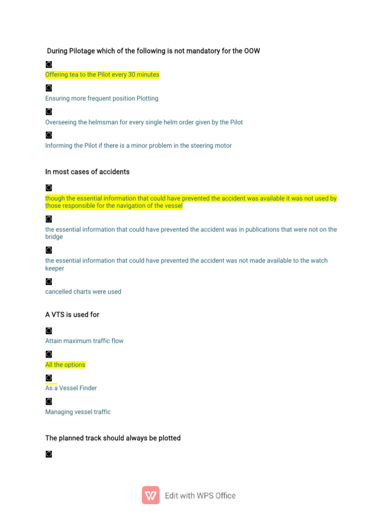 Pilotage Responsibilities and Navigation Guidelines | PDF