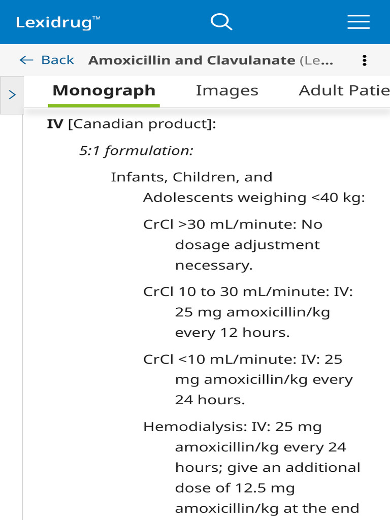 Amoxicillin and Clavulanate (Lexi-Drugs) - UpToDate® Lexidrug™ | PDF