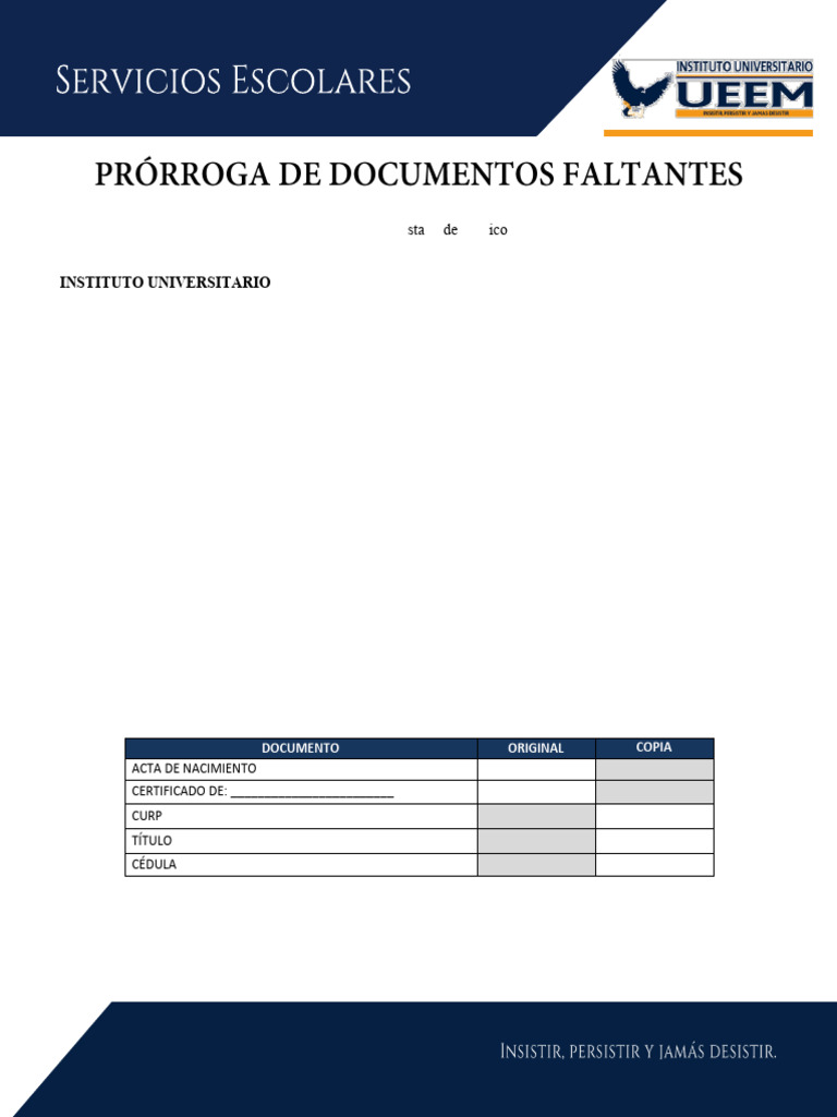 Prórroga para Entrega de Documentos Escolares | PDF
