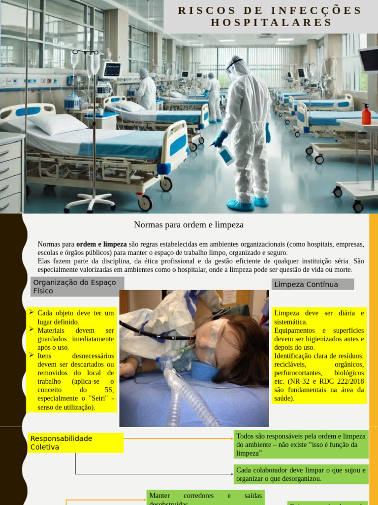 Riscos de Infecções Hospitalares e Limpeza | PDF | Infecção | Desinfetante