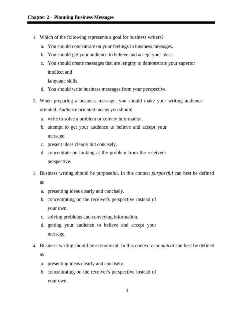 Business Writing Goals and Techniques | PDF | Communication | Information