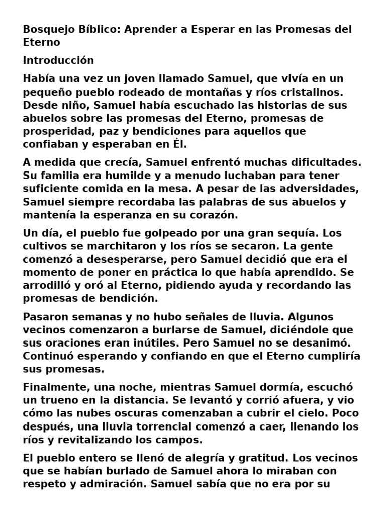 Esperar en las Promesas de Dios | PDF | Libro del Génesis | Libro del éxodo