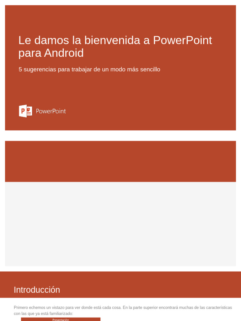 Le Damos La Bienvenida A Powerpoint para Android: 5 Sugerencias para ...