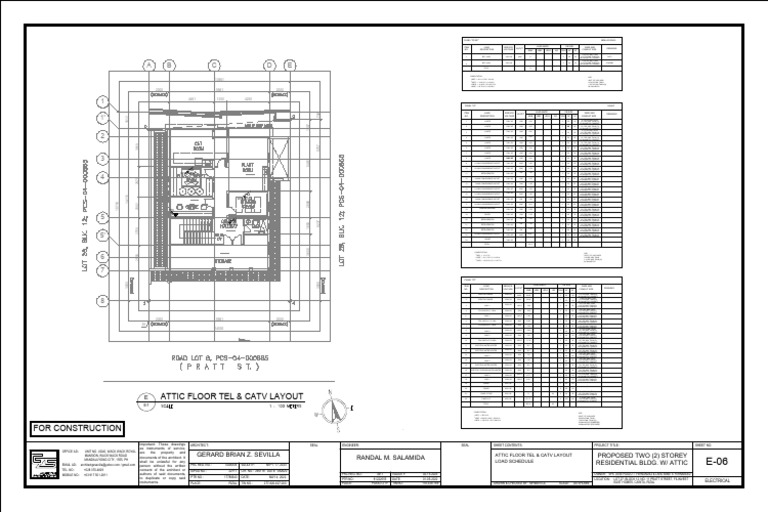 Attic Floor Electrical Load Schedule | PDF | Mains Electricity ...