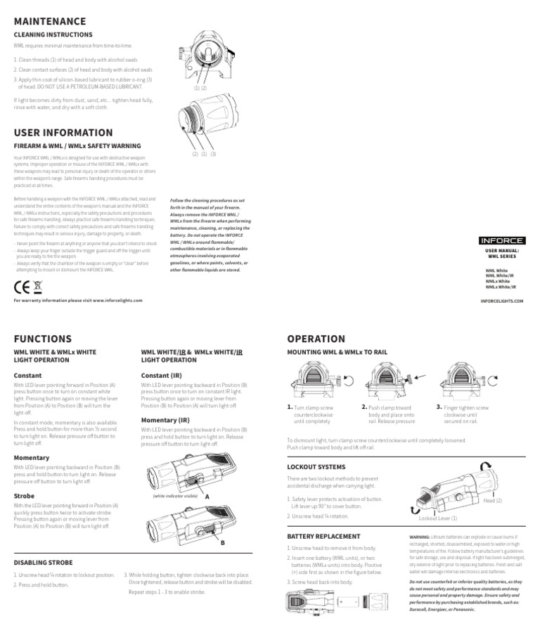 WMLx User Manual and Maintenance Guide | PDF | Firearms | Trigger ...
