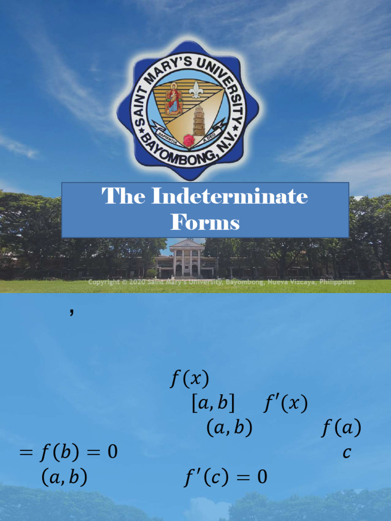 The Indeterminate Forms | PDF | Mathematical Concepts | Algebra