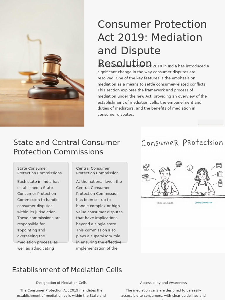 Mediation in Consumer Protection Act 2019 | PDF | Mediation | Justice