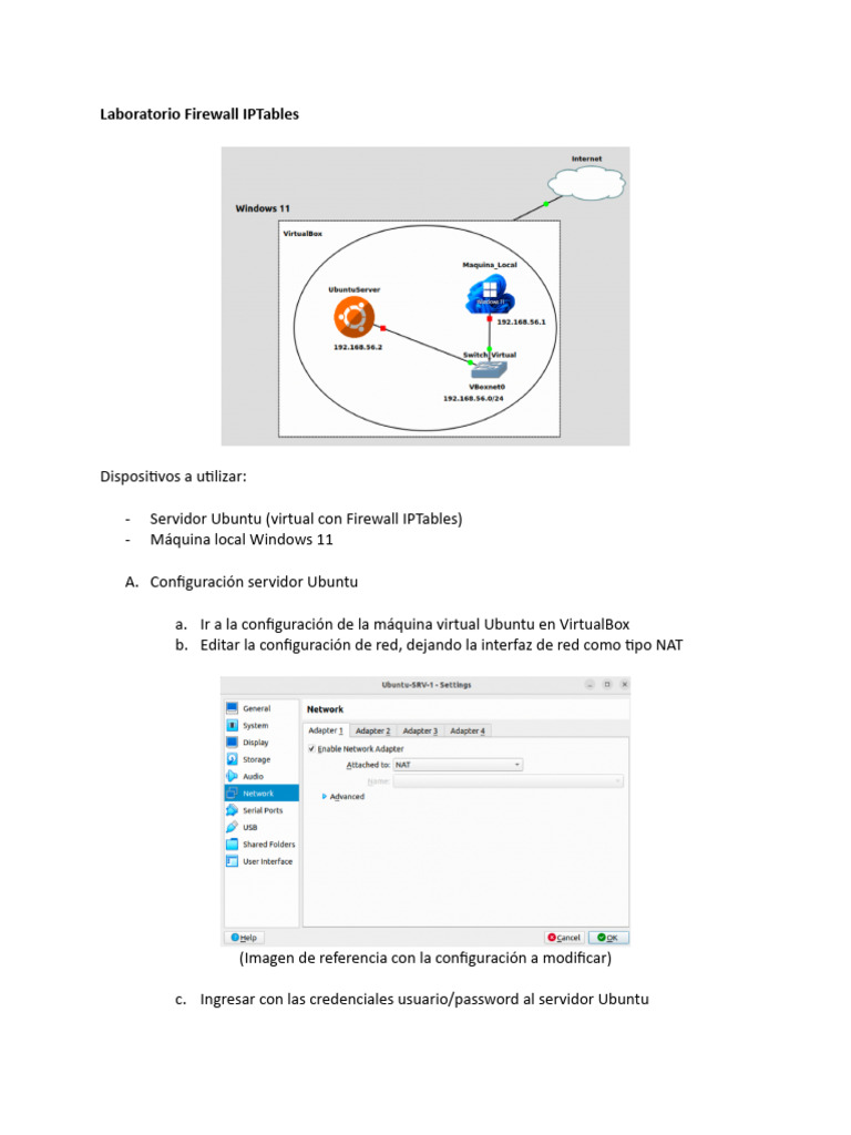Configuración de Firewall IPTables en Ubuntu | PDF | Redes de ...