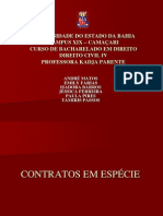 Apresentação de Contratos em Espécie