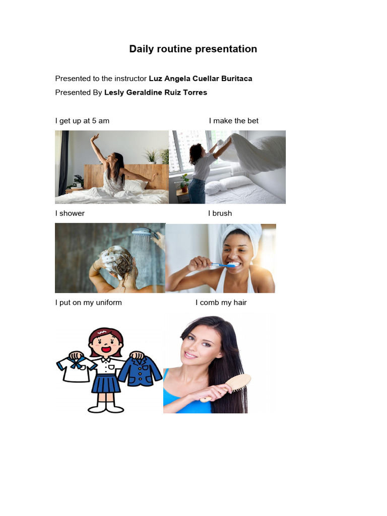 Daily Routine Overview Presentation | PDF