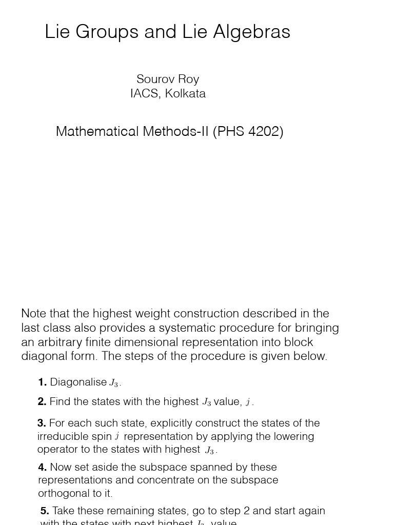 Lie-Groups-notes - 5 | PDF | Geometry | Group Theory