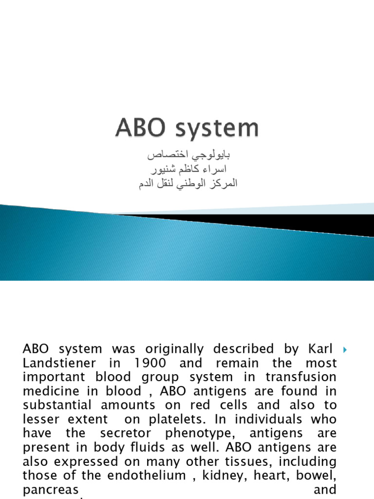 ABO Blood Group System Overview | PDF | Blood Type | Vertebrates