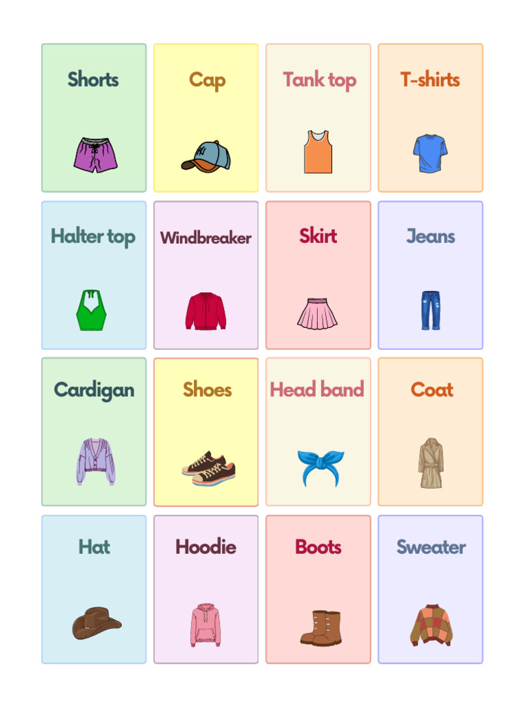 Clothing Worksheet | PDF