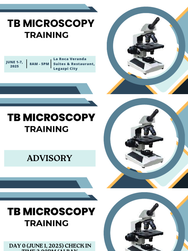 TB Microscopy Training Advisory | PDF