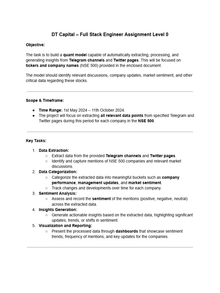 DT Capital - Assignment Level 0 | PDF | Cognitive Science | Computing