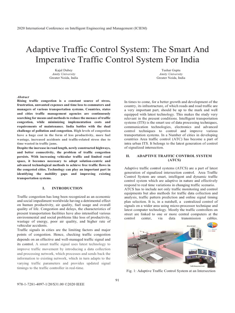 Smart Traffic Control System for India | PDF | Traffic | Traffic Congestion