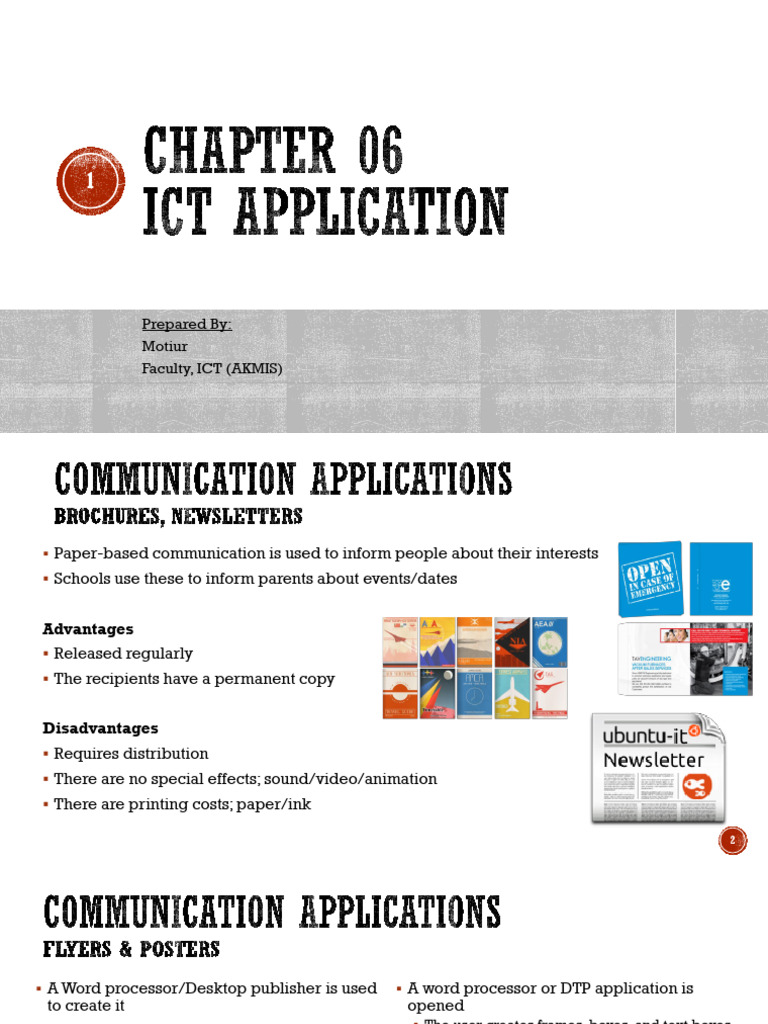ICT Communication Applications Overview | PDF | Analogue Electronics ...