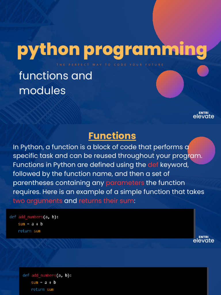 Functions and Modules | PDF