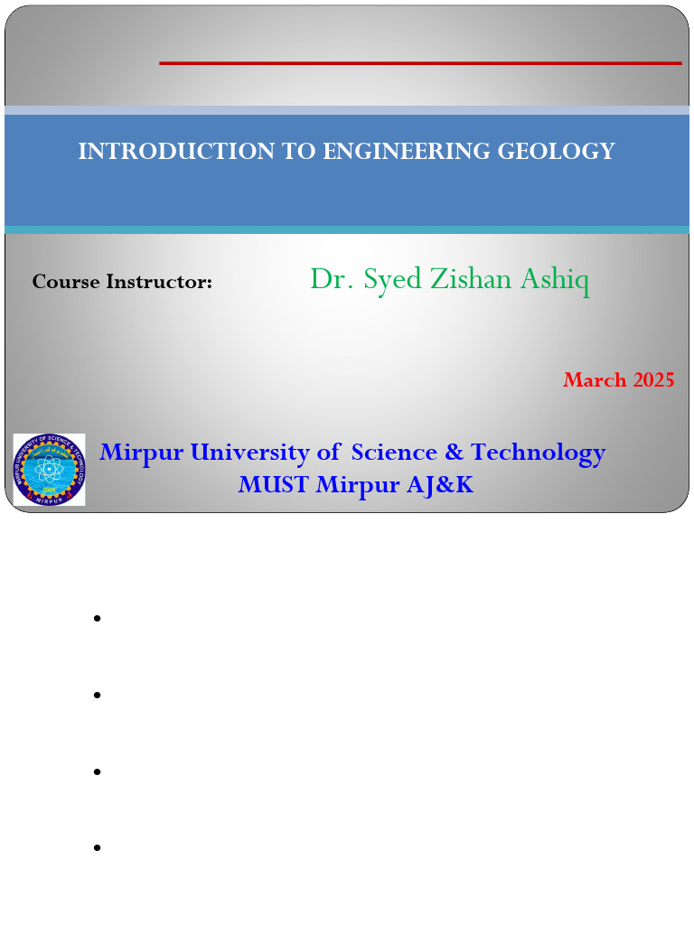 Introduction to Engineering Geology | PDF | International System Of ...