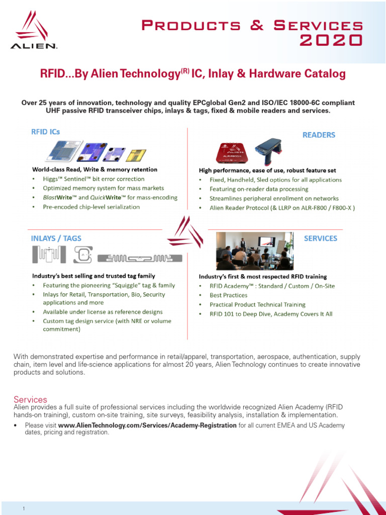 Alien Product Family Overview (2020-06-29) | PDF | Radio Frequency ...