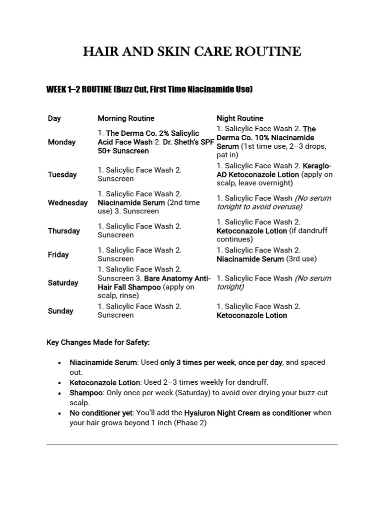 Hair and Skin Care Routine-1 | PDF | Sunscreen | Skin Care