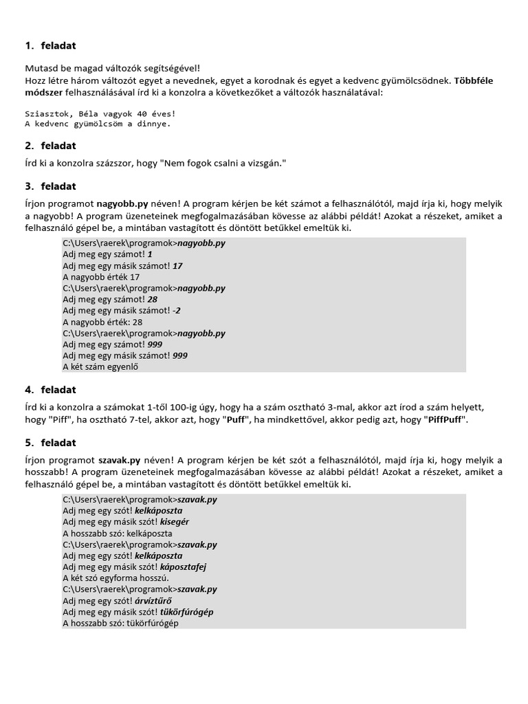 0 Gyakorlas | PDF
